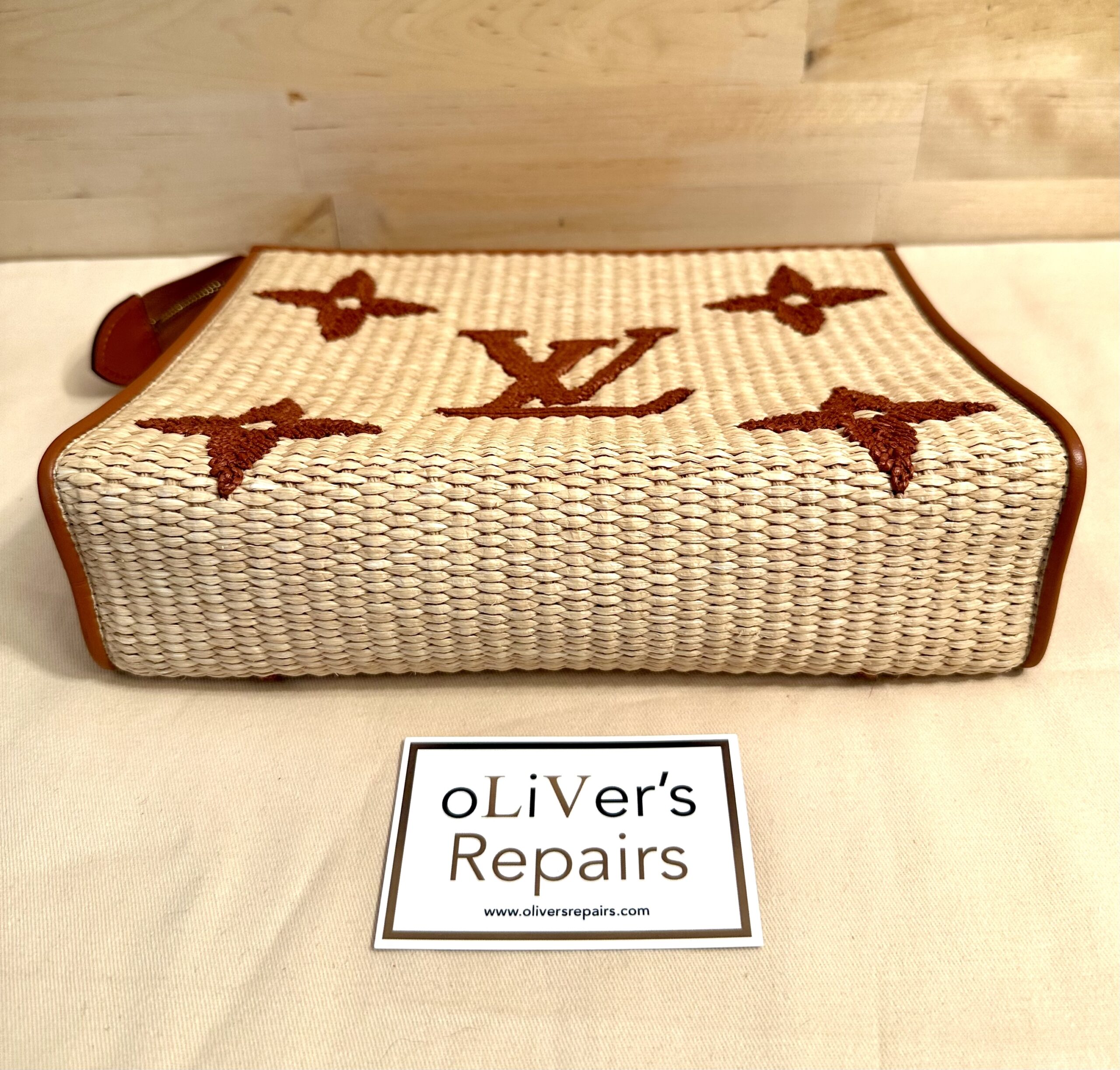 LOUIS VUITTON Pouch Toilet 26 M.Raffia, M80351, Chip, gesticktes Monogram – Bild 10