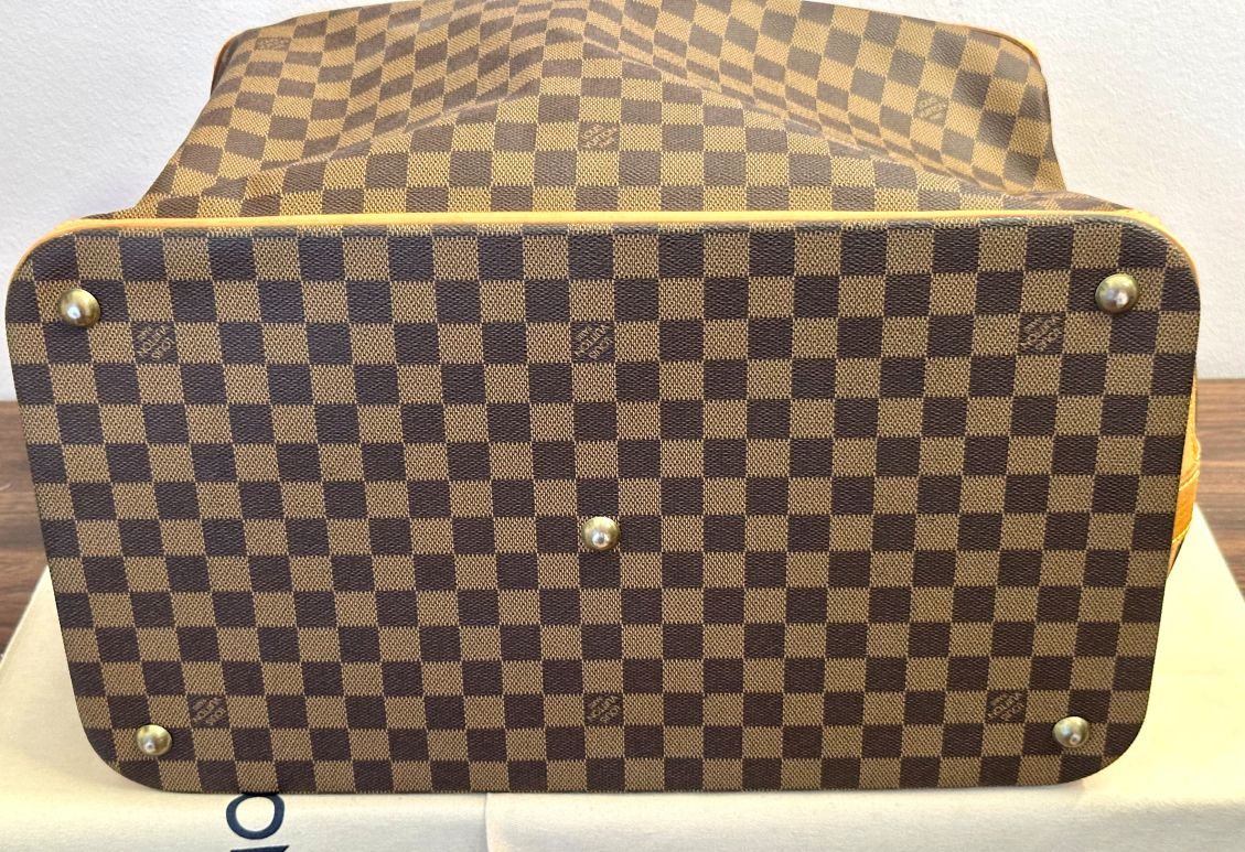 LOUIS VUITTON Cruiserbag Sonderserie limitiert - Sonderstempel mit No. 0008 1896-1996 Edition Centenaire, Damier mit Naturleder M99040 Datacode SP0946 – Bild 7