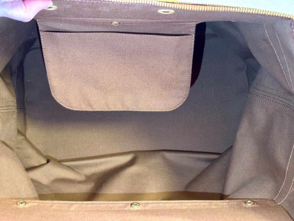 LOUIS VUITTON Cruiserbag Sonderserie limitiert - Sonderstempel mit No. 0008 1896-1996 Edition Centenaire, Damier mit Naturleder M99040 Datacode SP0946 – Bild 13