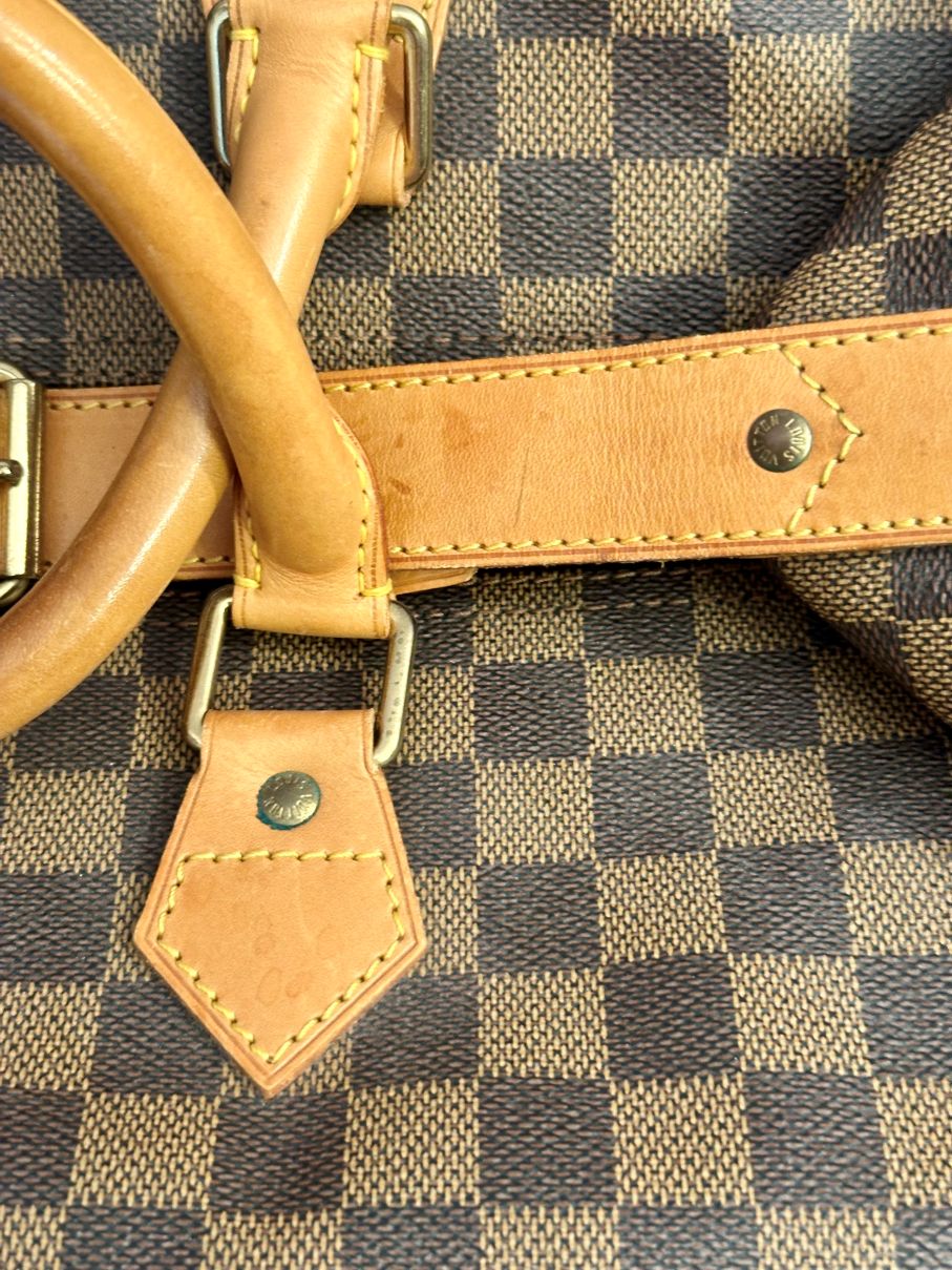 LOUIS VUITTON Cruiserbag Sonderserie limitiert - Sonderstempel mit No. 0008 1896-1996 Edition Centenaire, Damier mit Naturleder M99040 Datacode SP0946 – Bild 10