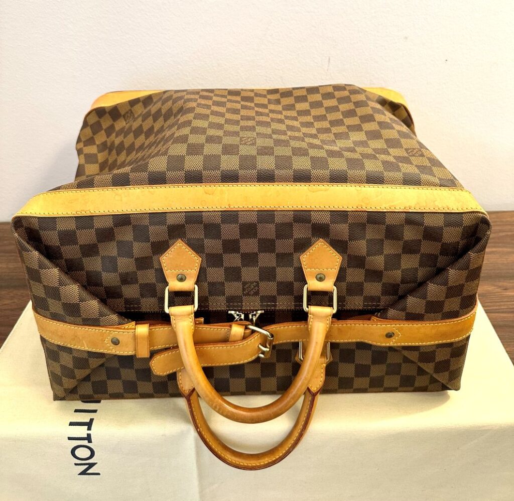 LOUIS VUITTON Cruiserbag Sonderserie limitiert - Sonderstempel mit No. 0008 1896-1996 Edition Centenaire, Damier mit Naturleder M99040 Datacode SP0946