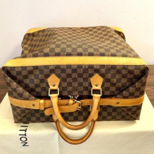 LOUIS VUITTON Cruiserbag Sonderserie limitiert - Sonderstempel mit No. 0008 1896-1996 Edition Centenaire, Damier mit Naturleder M99040 Datacode SP0946