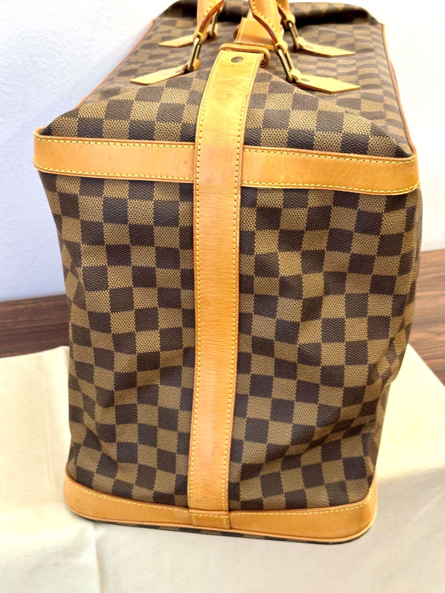 LOUIS VUITTON Cruiserbag Sonderserie limitiert - Sonderstempel mit No. 0008 1896-1996 Edition Centenaire, Damier mit Naturleder M99040 Datacode SP0946 – Bild 5