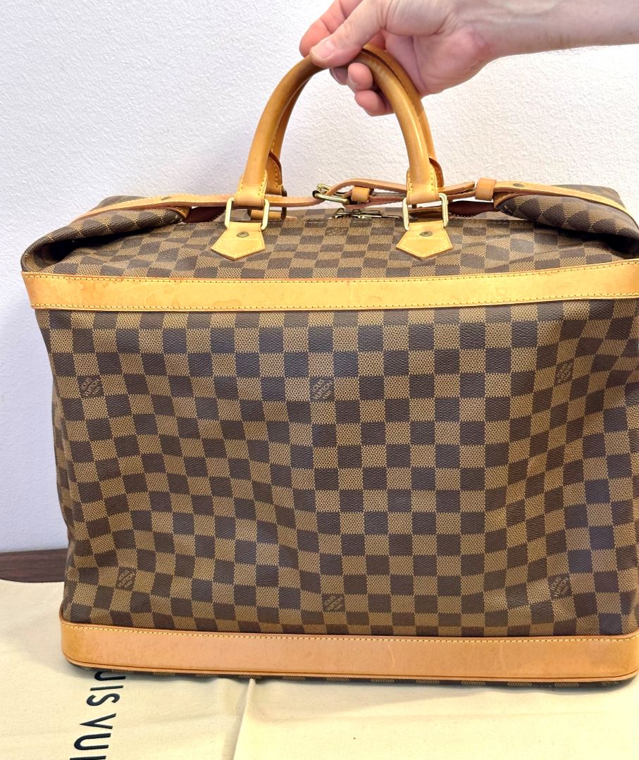 LOUIS VUITTON Cruiserbag Sonderserie limitiert - Sonderstempel mit No. 0008 1896-1996 Edition Centenaire, Damier mit Naturleder M99040 Datacode SP0946 – Bild 2