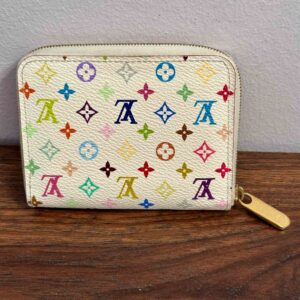 LOUIS VUITTON Coin Purse Zippy mulicolor blanc M93741