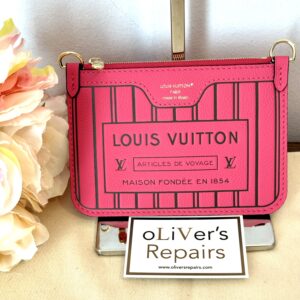 LOUIS VUITTON Pochette Inside out aus der  Neverfull BB fuchsia unbenutzt