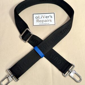 LOUIS VUITTON Riemen für Keepall schwarz, blaue Schlaufe