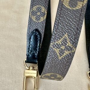 LOUIS VUITTON Taschenriemen Gurt monogram/schwarz Hardware gold