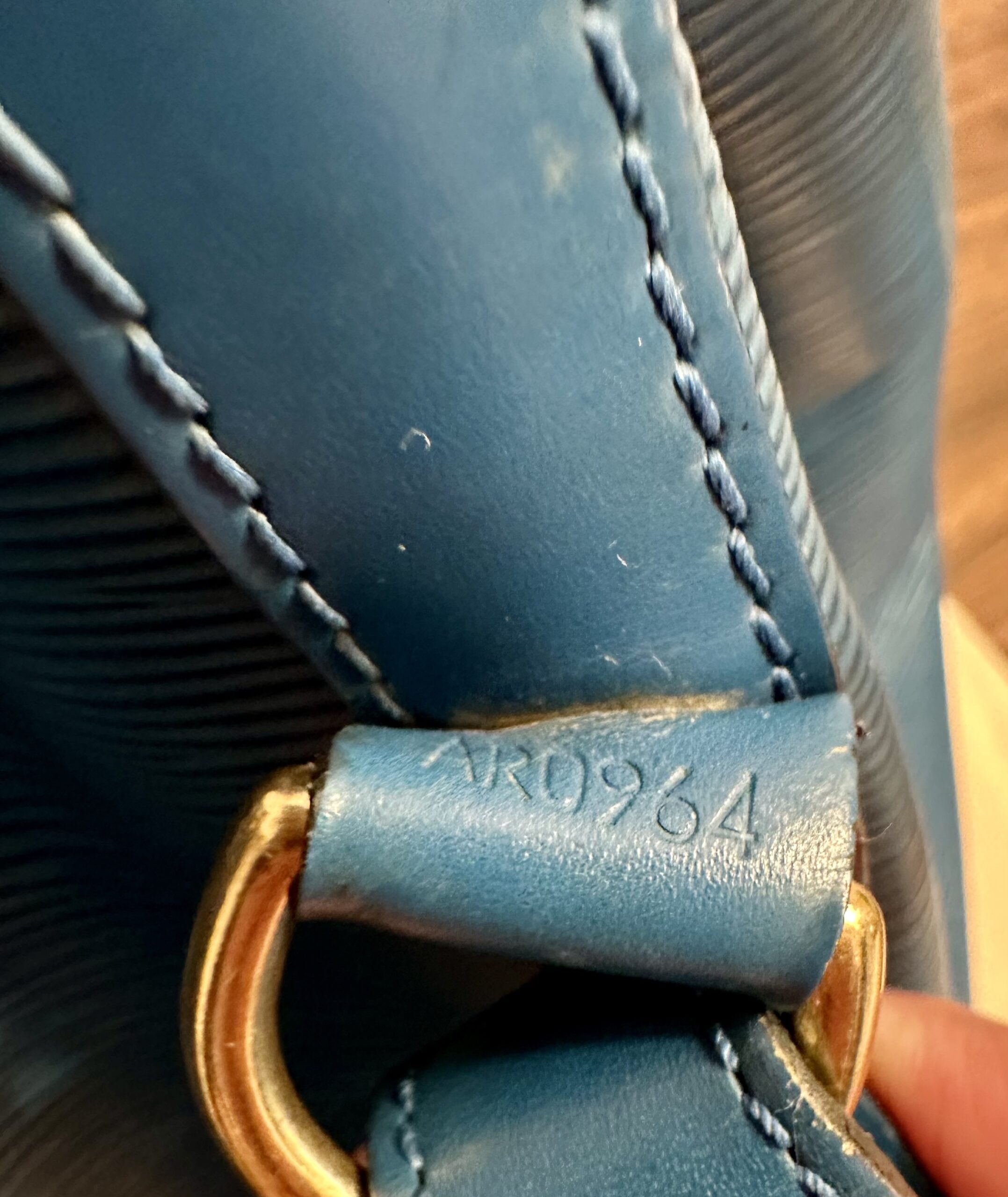LOUIS VUITTON Noe Petit Epi, blue, M44105, AR0964 – Bild 8