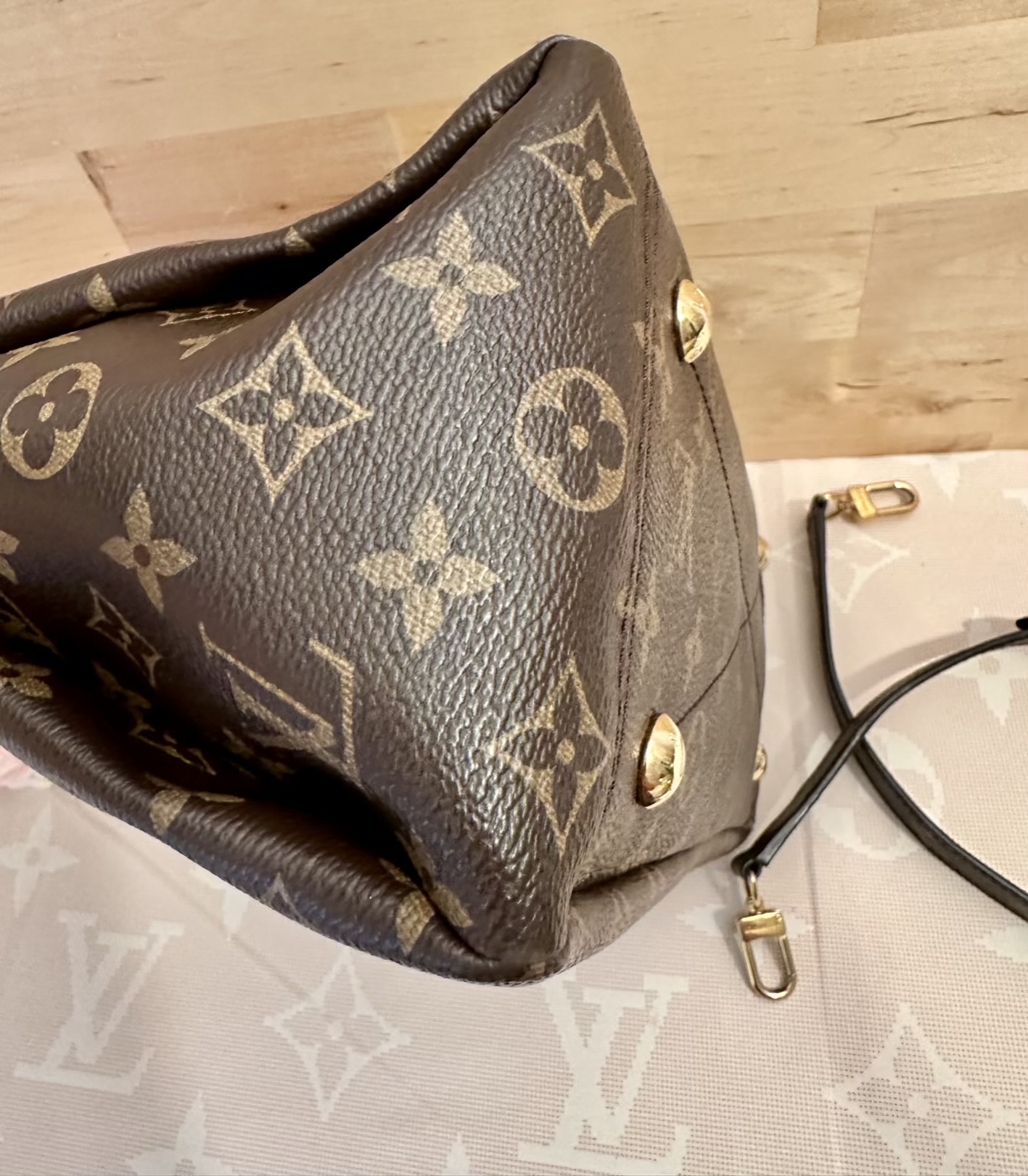 LOUIS VUITTON Pallas MM, M41175, SN2154 inkl. verstellbarem Riemen – Bild 8