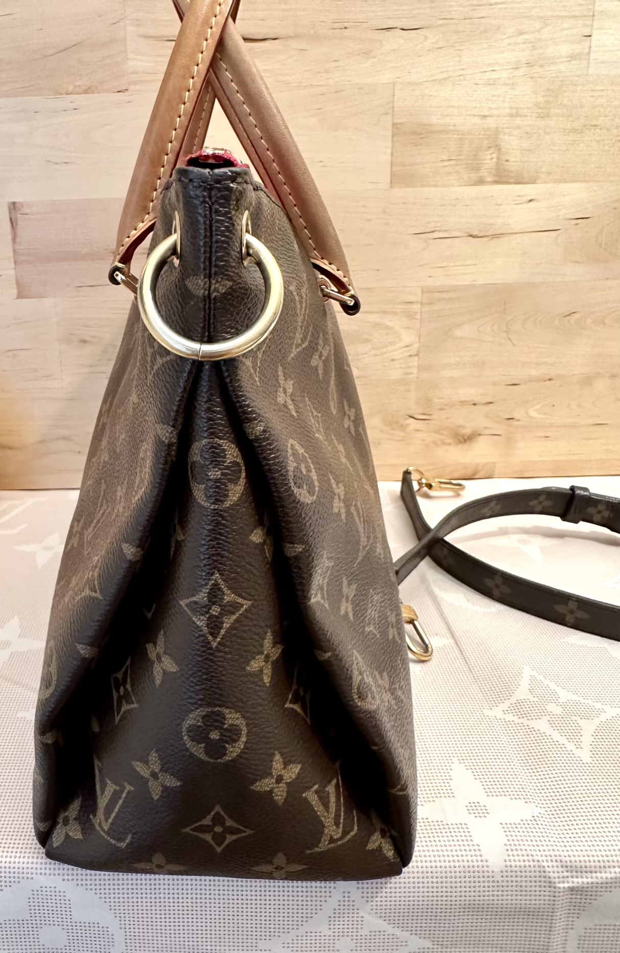 LOUIS VUITTON Pallas MM, M41175, SN2154 inkl. verstellbarem Riemen – Bild 5