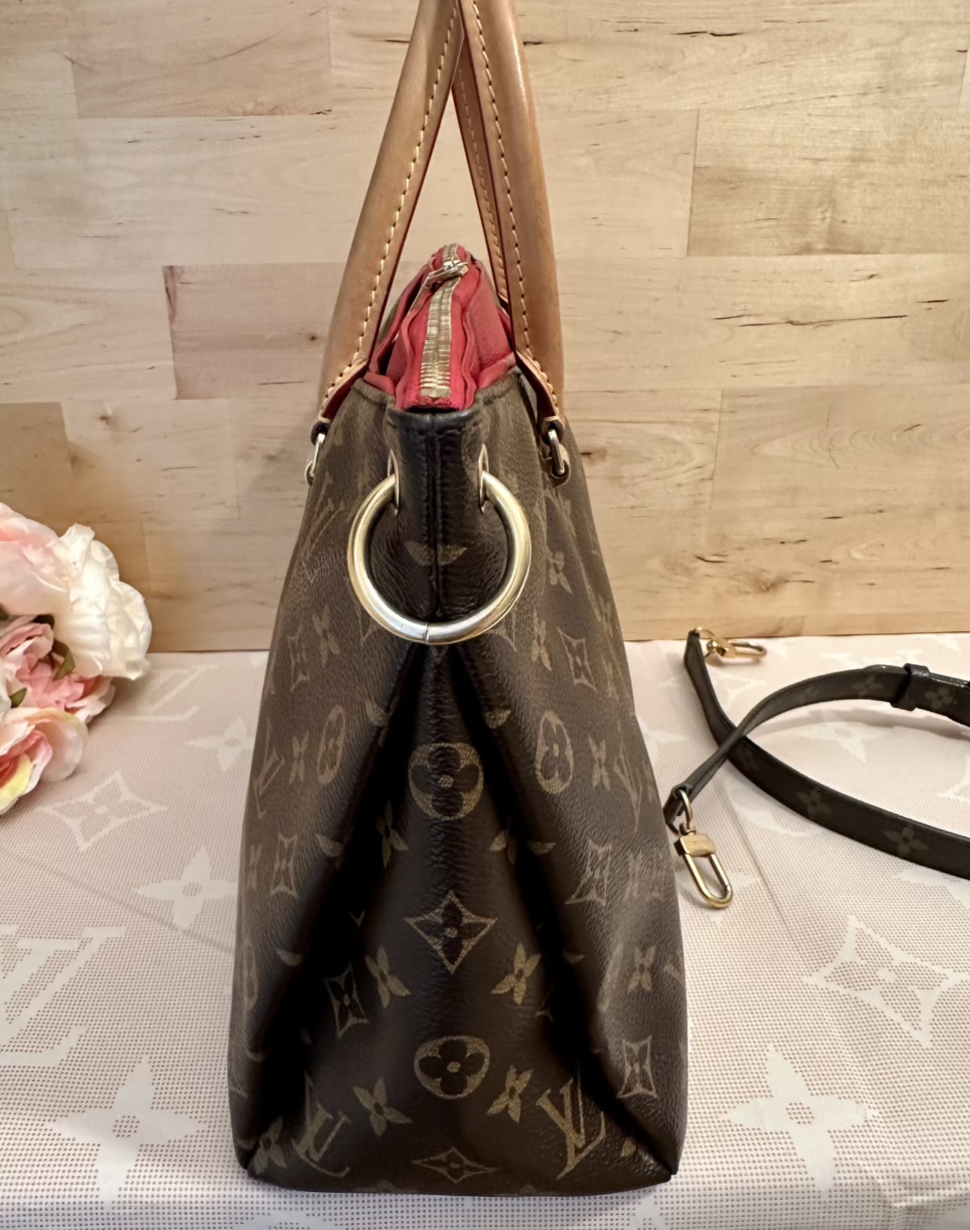 LOUIS VUITTON Pallas MM, M41175, SN2154 inkl. verstellbarem Riemen – Bild 7