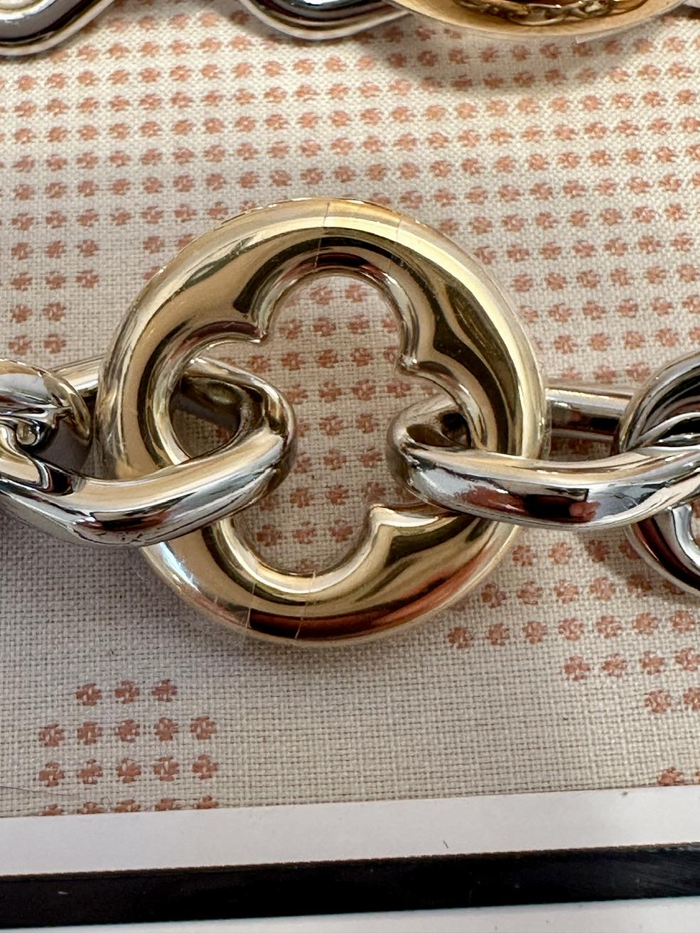 LOUIS VUITTON Taschenkette, silber/gold, 80 cm – Bild 5