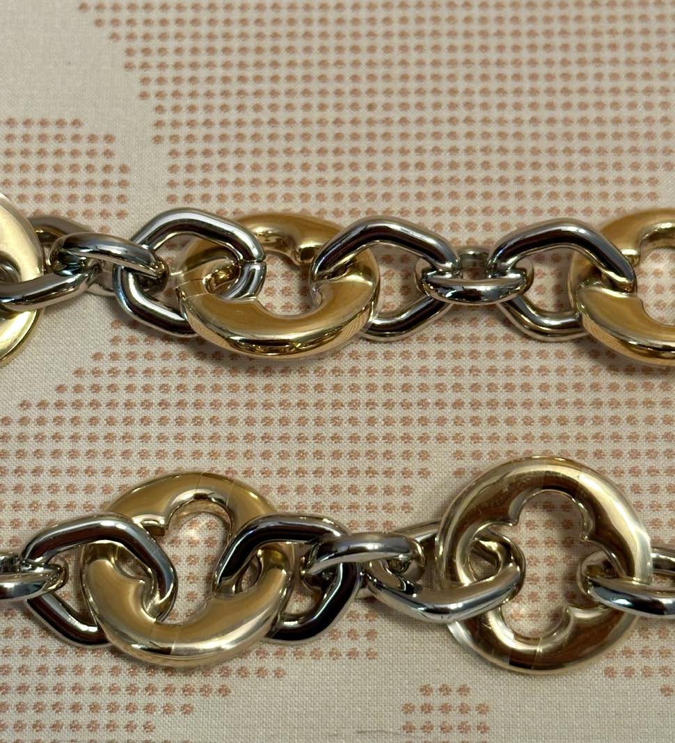 LOUIS VUITTON Taschenkette, silber/gold, 80 cm – Bild 6