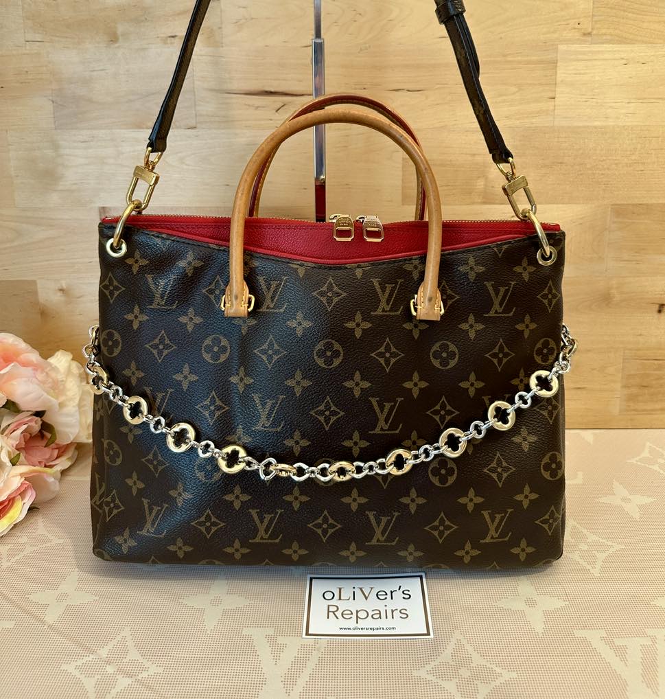 LOUIS VUITTON Taschenkette, silber/gold, 80 cm – Bild 8