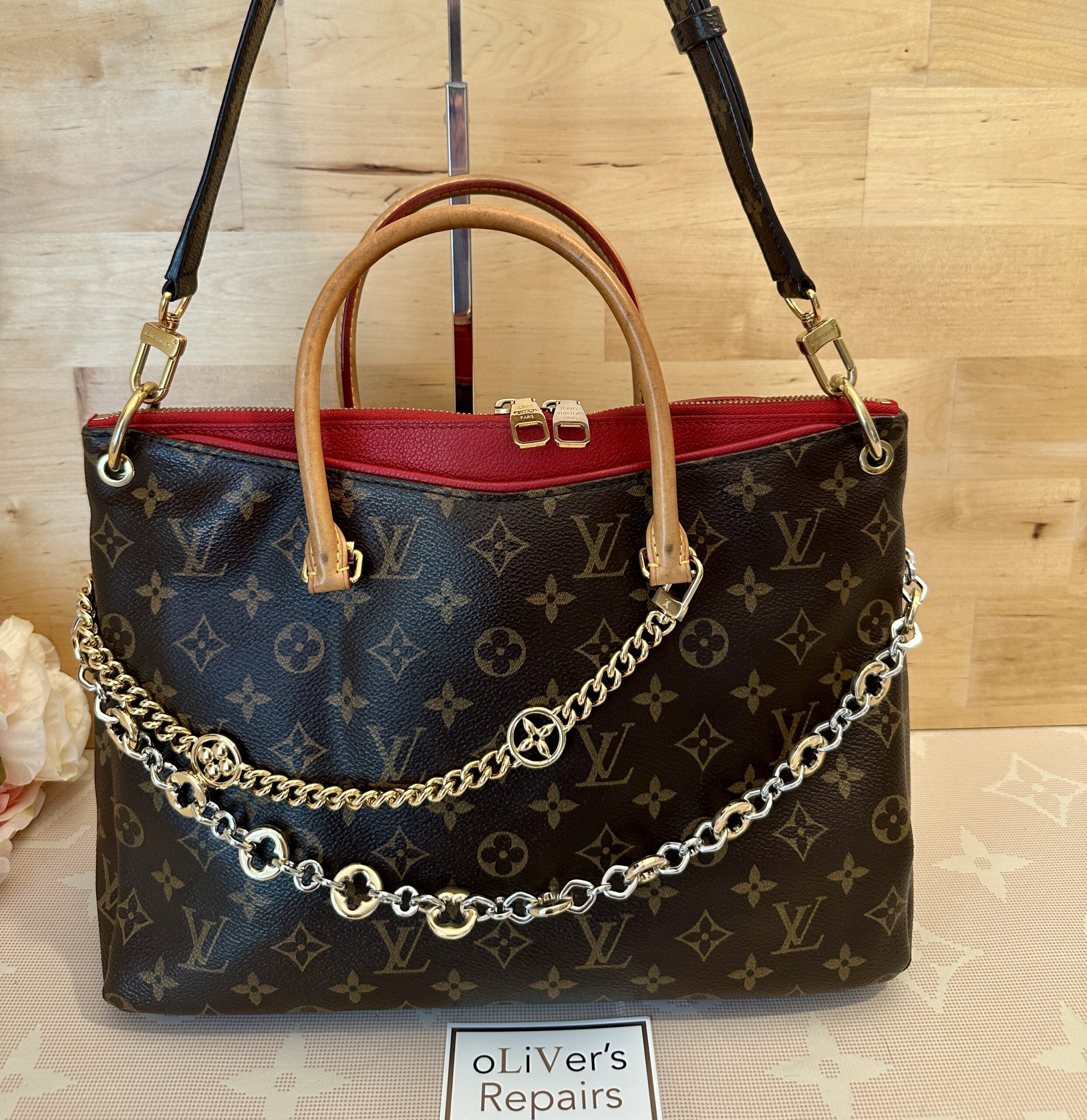 LOUIS VUITTON Taschenkette/Kettengurt Flower – Bild 8