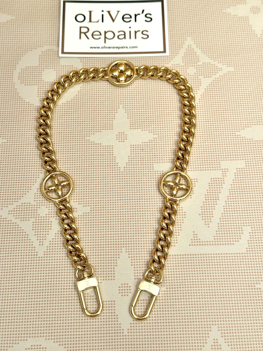 LOUIS VUITTON Taschenkette/Kettengurt Flower – Bild 2