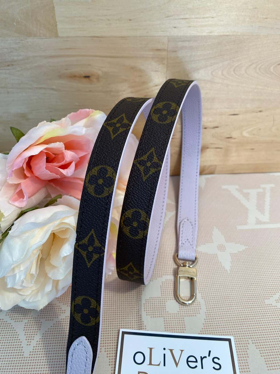 LOUIS VUITTON Taschenriemen / Taschengurt Monogram Lila Inside Out – Bild 3